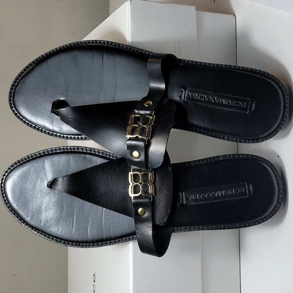 BCBG Athena black leather with gold hardware size 8.5M - Picture 6 of 8